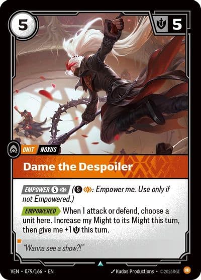 Dame the Despoiler Vendetta Riftbound card