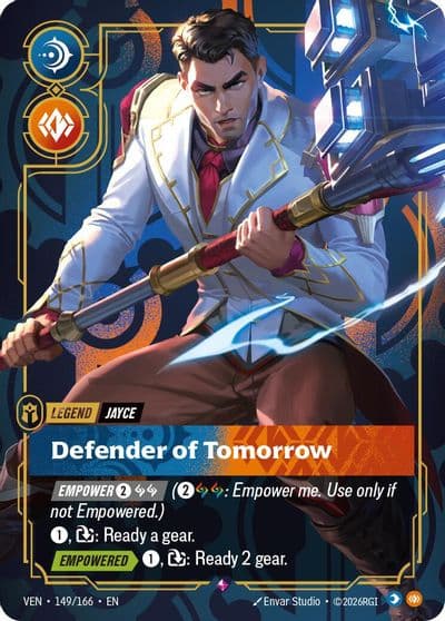 Jayce Defender of Tomorrow Vendetta Riftbound card