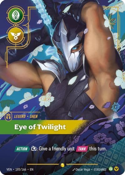 Shen Eye of Twilight Overnumbered Vendetta Riftbound card