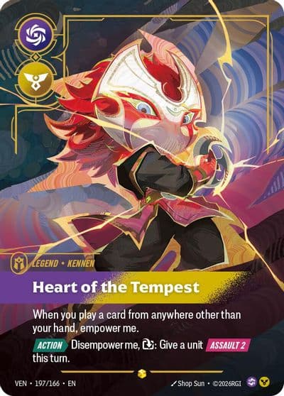 Yordle Kennen Heart of the Tempest Overnumbered Vendetta Riftbound card