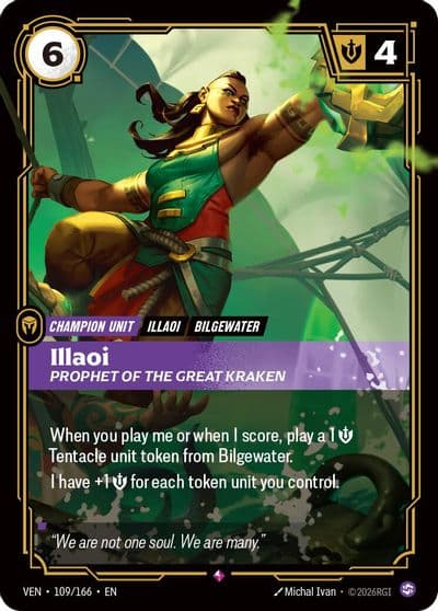 Illaoi Prophet of the Great Kraken Vendetta Riftbound card