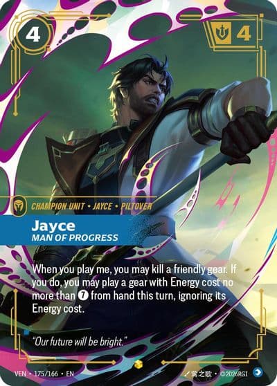 Jayce Man of Progress Vendetta Riftbound card