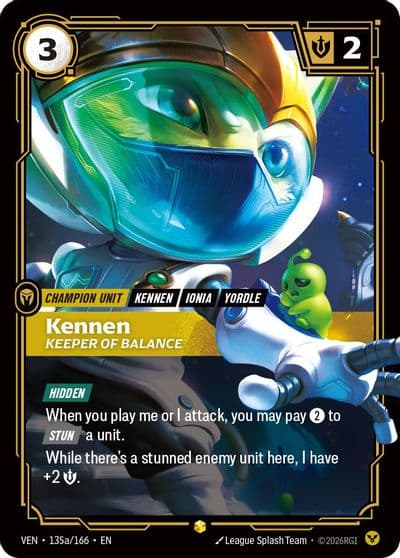 Kennen Keeper of Balance Alternate Art Vendetta Riftbound card