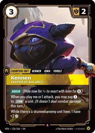 Kennen Keeper of Balance Vendetta Riftbound card