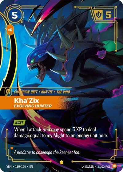 KhaZix Evolving Hunter Vendetta Riftbound card