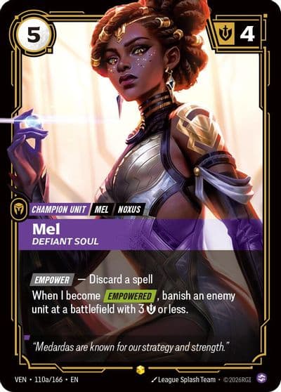 Mel Defiant Soul Alternate Art Vendetta Riftbound card