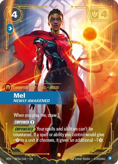 Mel Newly Awakened Alternate Art Vendetta Riftbound card