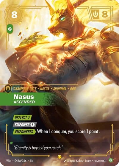 Nasus Ascended Alternate Art Vendetta Riftbound card