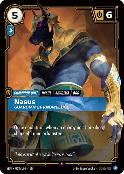 Nasus Guardian of Knowledge Vendetta Riftbound card
