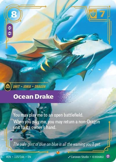 Ocean Drake Vendetta Riftbound card