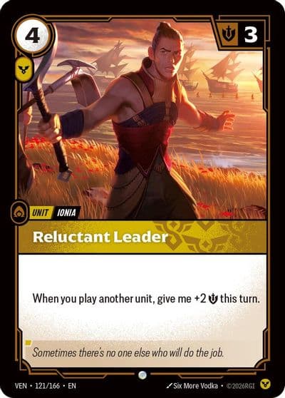 Reluctant Leader Vendetta Riftbound card