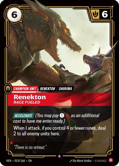 Renekton Rage Fueled Vendetta Riftbound card