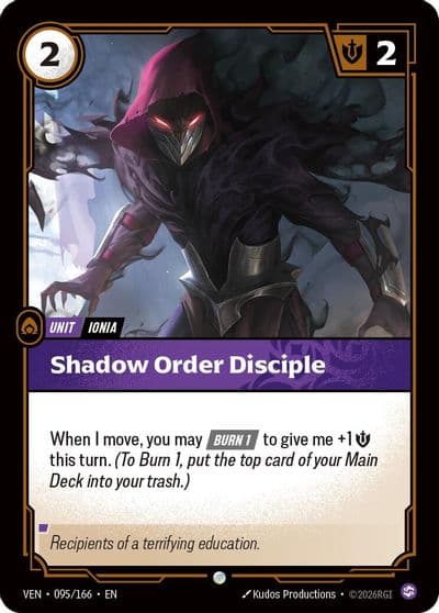 Shadow Order Disciple Vendetta Riftbound card