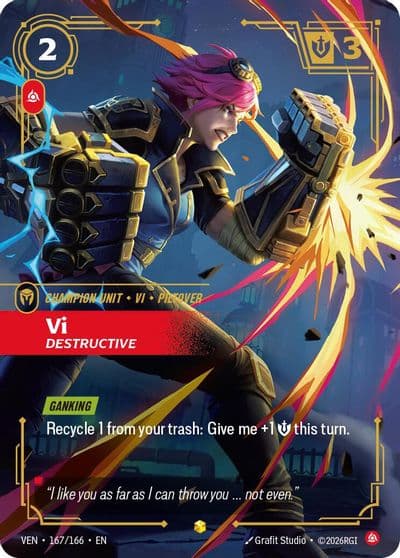 Vi Destructive Vendetta Riftbound card