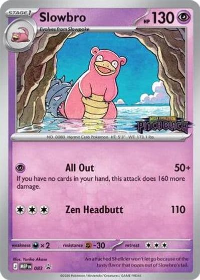 Slowbro 083 Pitch Black Stamped ME: Mega Evolution Promo Pokemon card