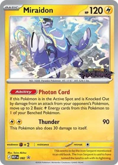 Miraidon 082 Pitch Black Stamped ME: Mega Evolution Promo Pokemon card