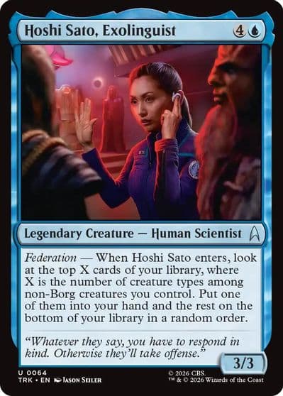Hoshi Sato Exolinguist Star Trek Magic card