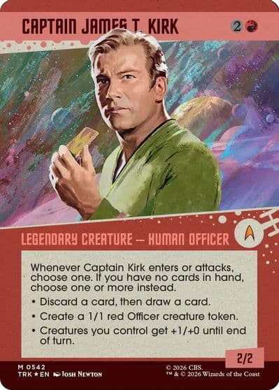 Captain James T Kirk Showcase Surge Foil Star Trek Magic card