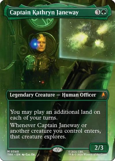 Captain Kathryn Janeway Borderless Star Trek Magic card