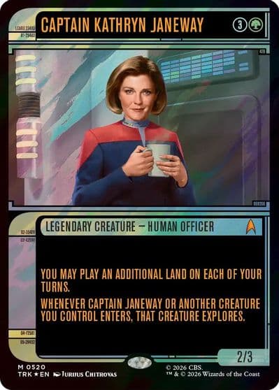Captain Kathryn Janeway Showcase Surge Foil Star Trek Magic card
