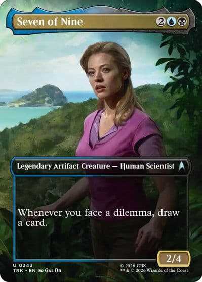 Seven of Nine Borderless Star Trek Magic card