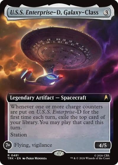 USS Enterprise D Galaxy Class Extended Art Star Trek Magic card