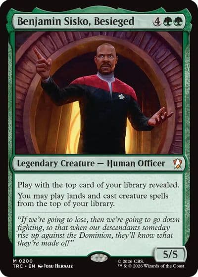 Benjamin Sisko Besieged Commander: Star Trek Magic card