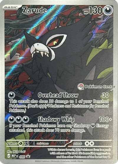 Zarude 088 Pokemon Center Exclusive ME: Mega Evolution Promo Pokemon card