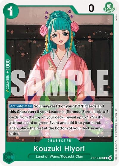 Kouzuki Hiyori Starter Deck 32: GREEN Roronoa Zoro One Piece card