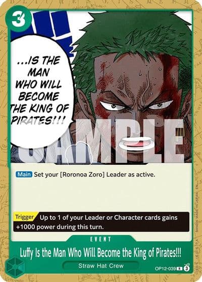 Luffy Is the Man Who Will Become the King of Pirates Starter Deck 32: GREEN Roronoa Zoro One Piece card