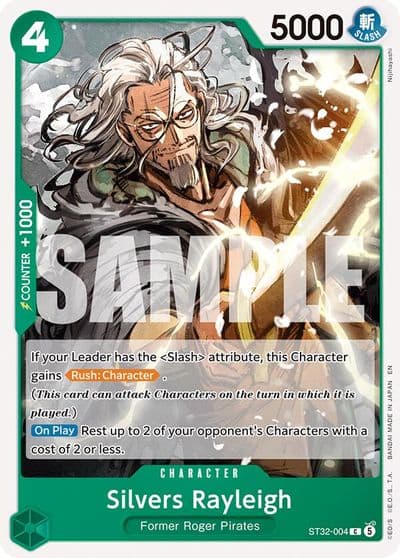 Silvers Rayleigh Starter Deck 32: GREEN Roronoa Zoro One Piece card