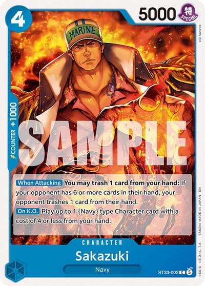 Sakazuki Starter Deck 33: BLUE Kuzan One Piece card