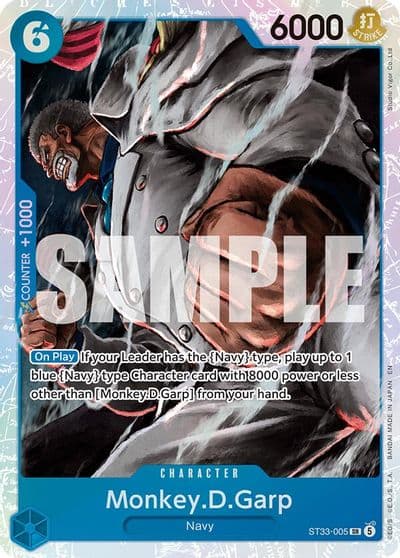MonkeyDGarp Starter Deck 33: BLUE Kuzan One Piece card