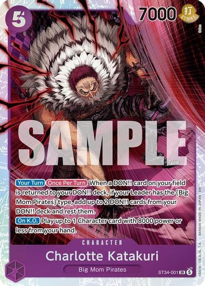 Charlotte Katakuri ST34 001 Starter Deck 34: PURPLE Charlotte Katakuri One Piece card