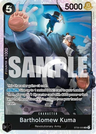 Bartholomew Kuma Starter Deck 35: RED/BLACK Sabo One Piece card