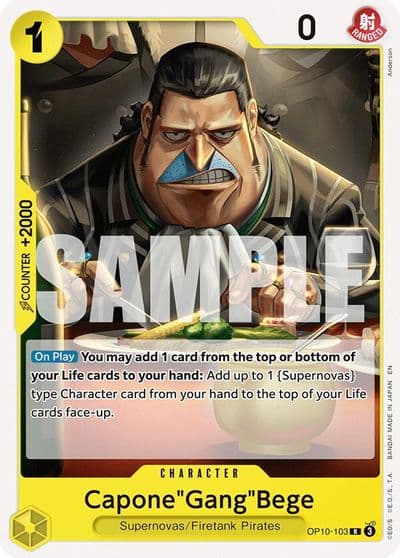 CaponeGangBege Starter Deck 36: YELLOW Eustass”Captain”Kid One Piece card
