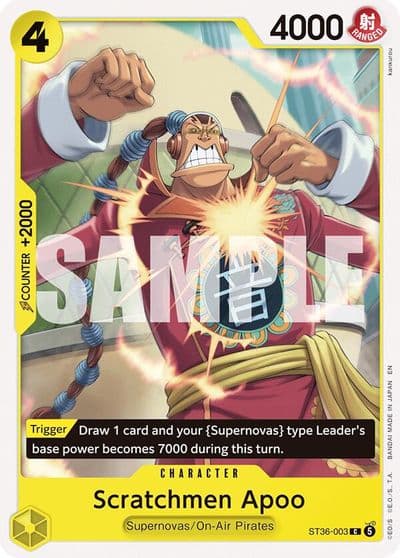 Scratchmen Apoo Starter Deck 36: YELLOW Eustass”Captain”Kid One Piece card