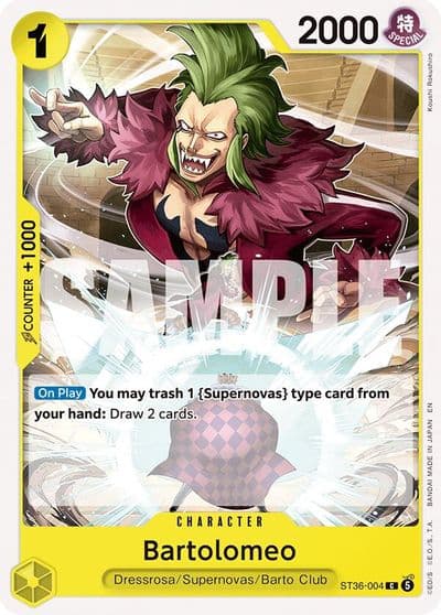 Bartolomeo Starter Deck 36: YELLOW Eustass”Captain”Kid One Piece card