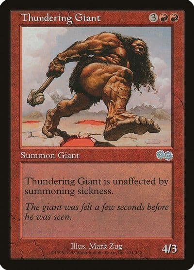 Thundering Giant Urza's Saga Magic card