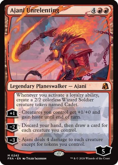 Ajani Unrelenting Reality Fracture Magic card