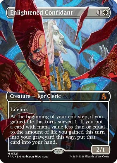 Enlightened Confidant Borderless 0321 Reality Fracture Magic card