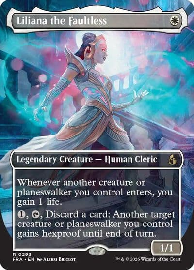 Liliana the Faultless Borderless Reality Fracture Magic card