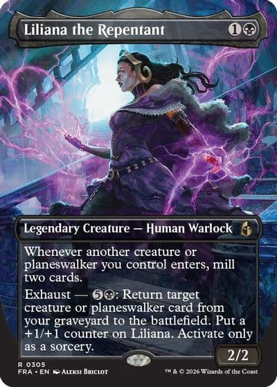 Liliana the Repentant Borderless Reality Fracture Magic card