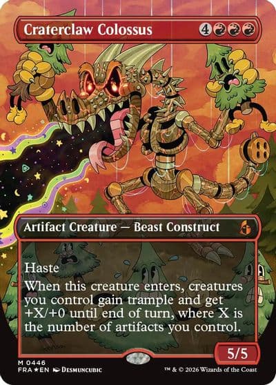 Craterclaw Colossus Borderless 0446 Reality Fracture Magic card