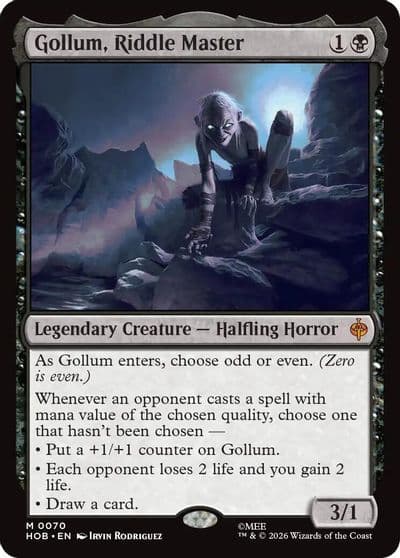 Gollum Riddle Master The Hobbit Magic card