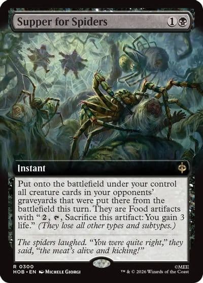 Supper for Spiders Extended Art The Hobbit Magic card