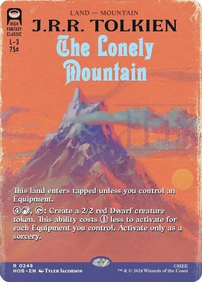 The Lonely Mountain Borderless 0248 The Hobbit Magic card