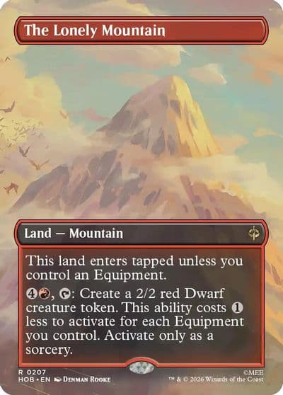 The Lonely Mountain Borderless 0207 The Hobbit Magic card