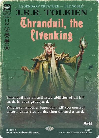 Thranduil the Elvenking Borderless The Hobbit Magic card