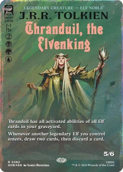 Thranduil the Elvenking Borderless Surge Foil The Hobbit Magic card